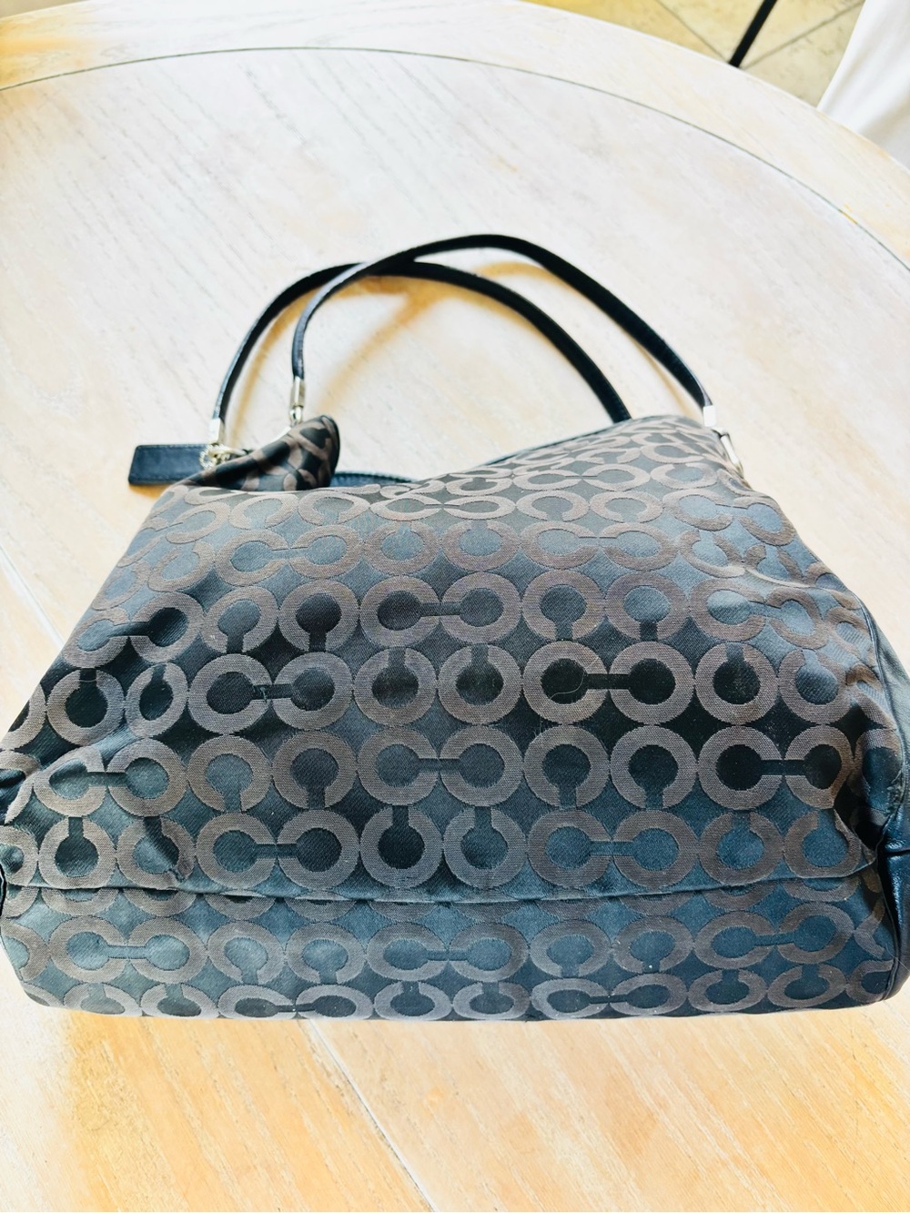 Coach Madison Black Phoebe Op Art Signature Hobo Bag EUC - Picture 14 of 16